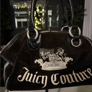 Juicy Couture Black Velvet Satchel